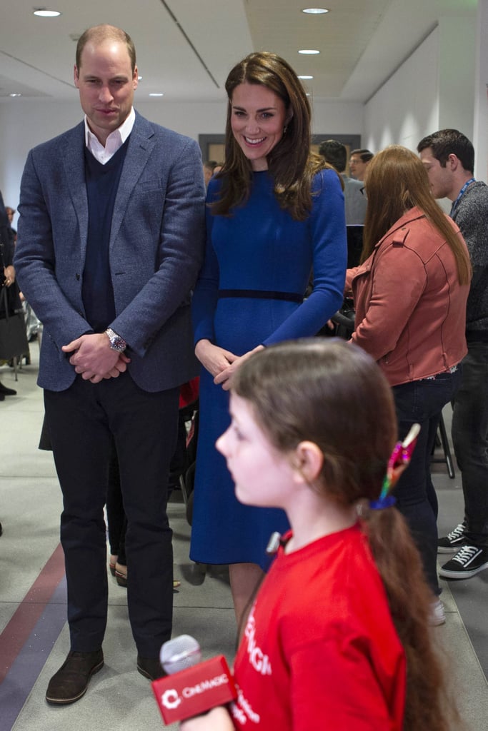 Kate Middleton Blue Jenny Packham Dress in Northern Ireland