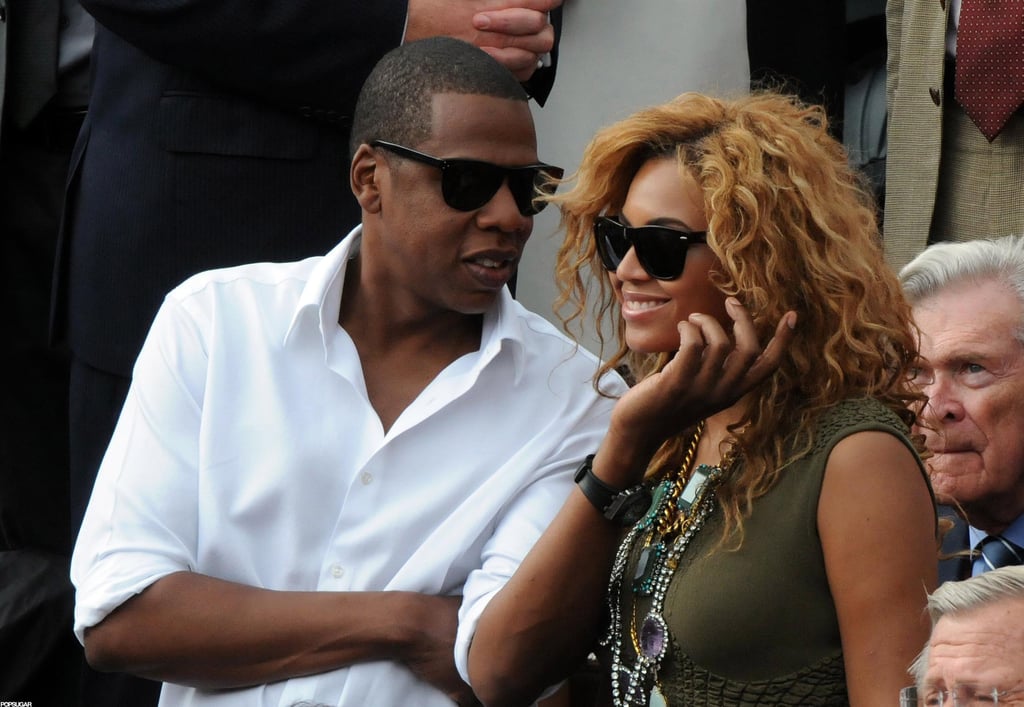 Jay Z gave Beyoncé a sweet grab while watching the US Open in June 2010.