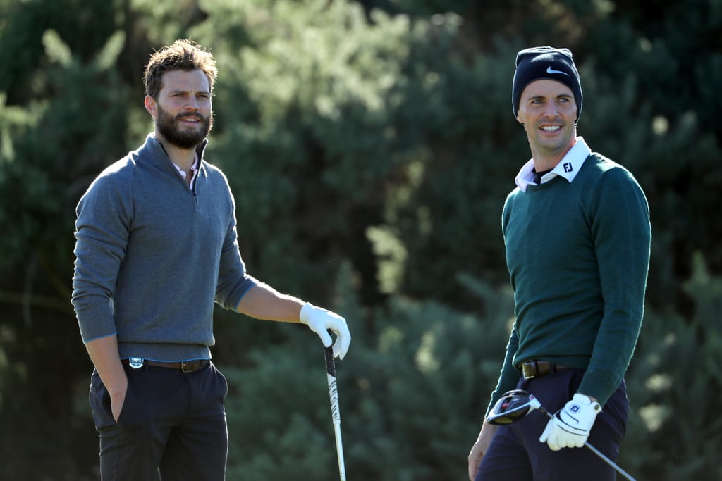 Jamie Dornan and Matthew Goode played a spot of golf in 2016.