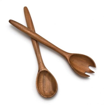 Lipper International Wooden Salad Servers Utensils