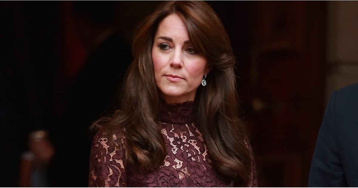 Kate Middleton Wearing Purple Lace Dress POPSUGAR Fashion