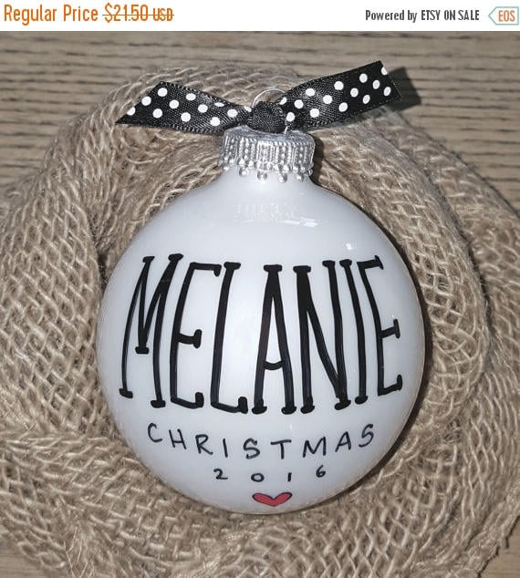 Glass Ball Name Ornament
