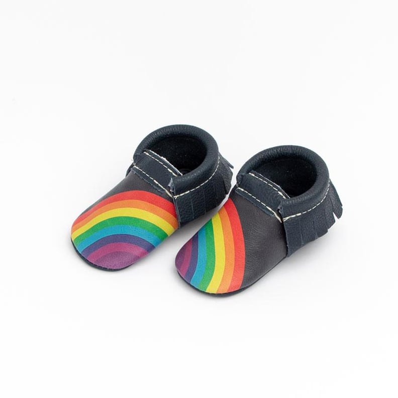 Navy Rainbow on Your Toes Mocc