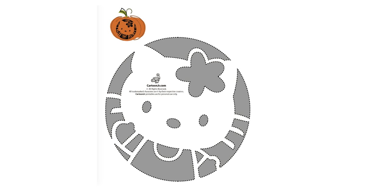 Free Hello Kitty Pumpkin Templates | POPSUGAR Tech Photo 16