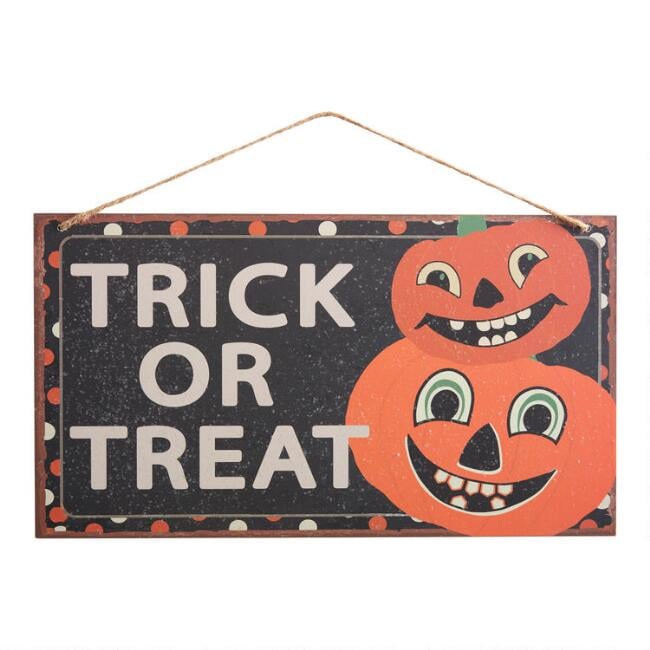 Trick or Treat Double-Sided Halloween Sign