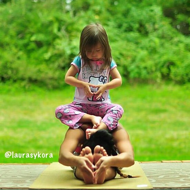 Mom and Daughter Yoga Photos