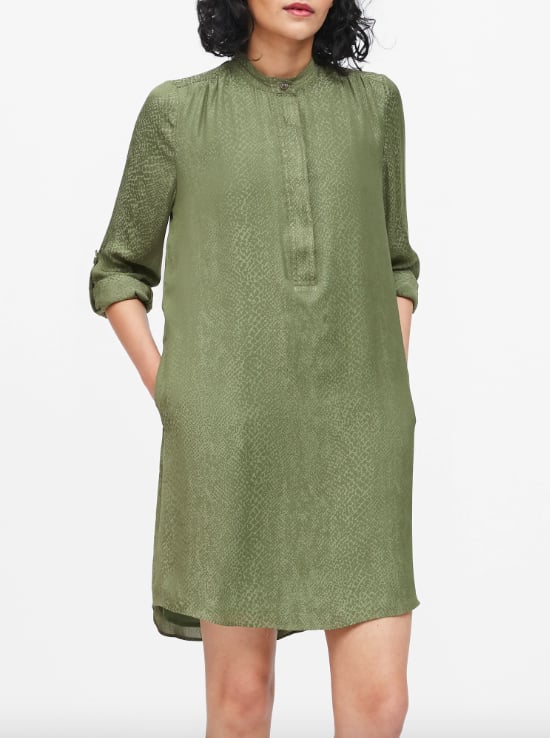 When time is working against your morning routine, this Print Utility Popover Shirtdress ($129) is a stylish option that requires little effort.