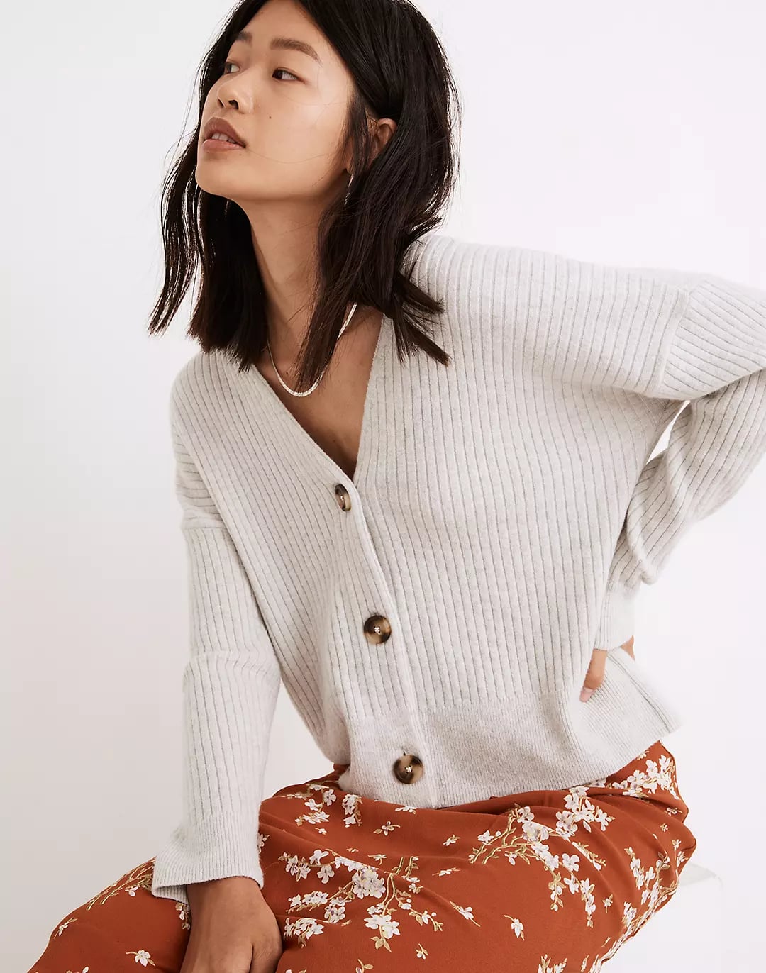 For Lazy Days: Cameron Ribbed Cardigan Sweater | These Madewell Pieces Are Stylish, Versatile, and Practical (Emphasis on Stylish) | POPSUGAR Fashion Photo 10