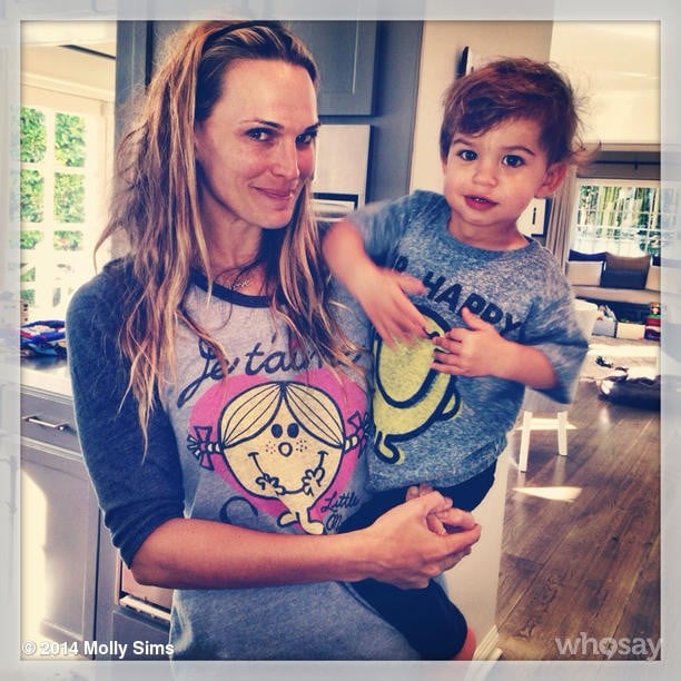 Molly Sims and Brooks Stuber wore the happiest shirts they could find to chase their end-of-vacation blues away.
Source: Instagram user mollybsims