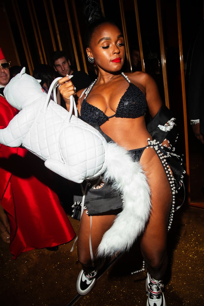 Janelle Monáe Wearing a Cat Purse at the 2023 Met Gala Afterparty