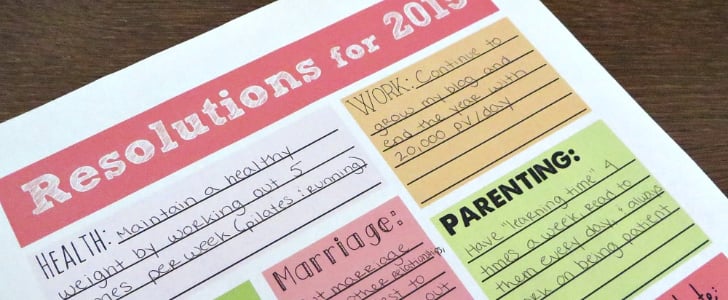 2015 New Year's Resolution Printables