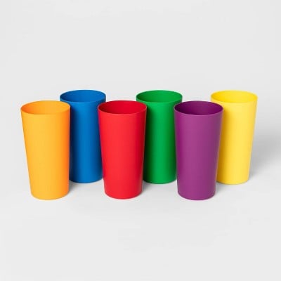 Plastic Cups in Rainbow