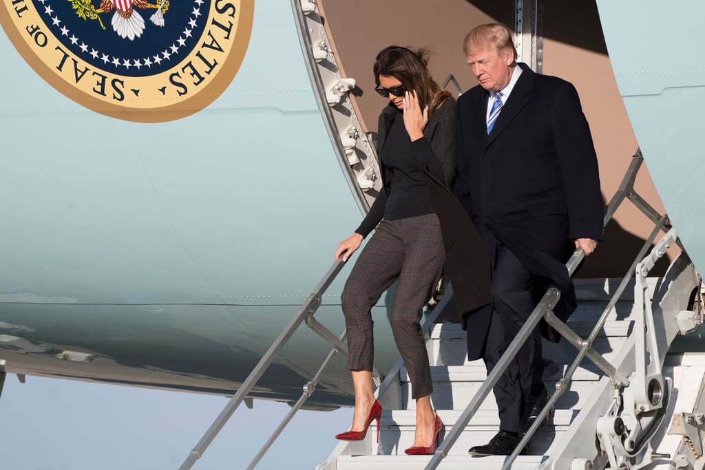 Melania Trump's Red Snakeskin Heels