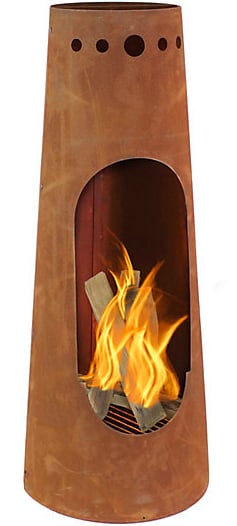 钢铁燃木Chiminea Sunnydaze圣达菲