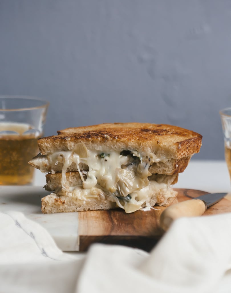 Spinach and Artichoke Dip Grilled Cheese