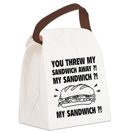 "My Sandwich" Canvas Lunch Bag