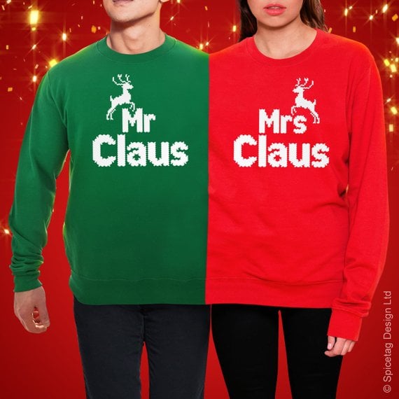 Mr. and Mrs. Claus Christmas Jumper