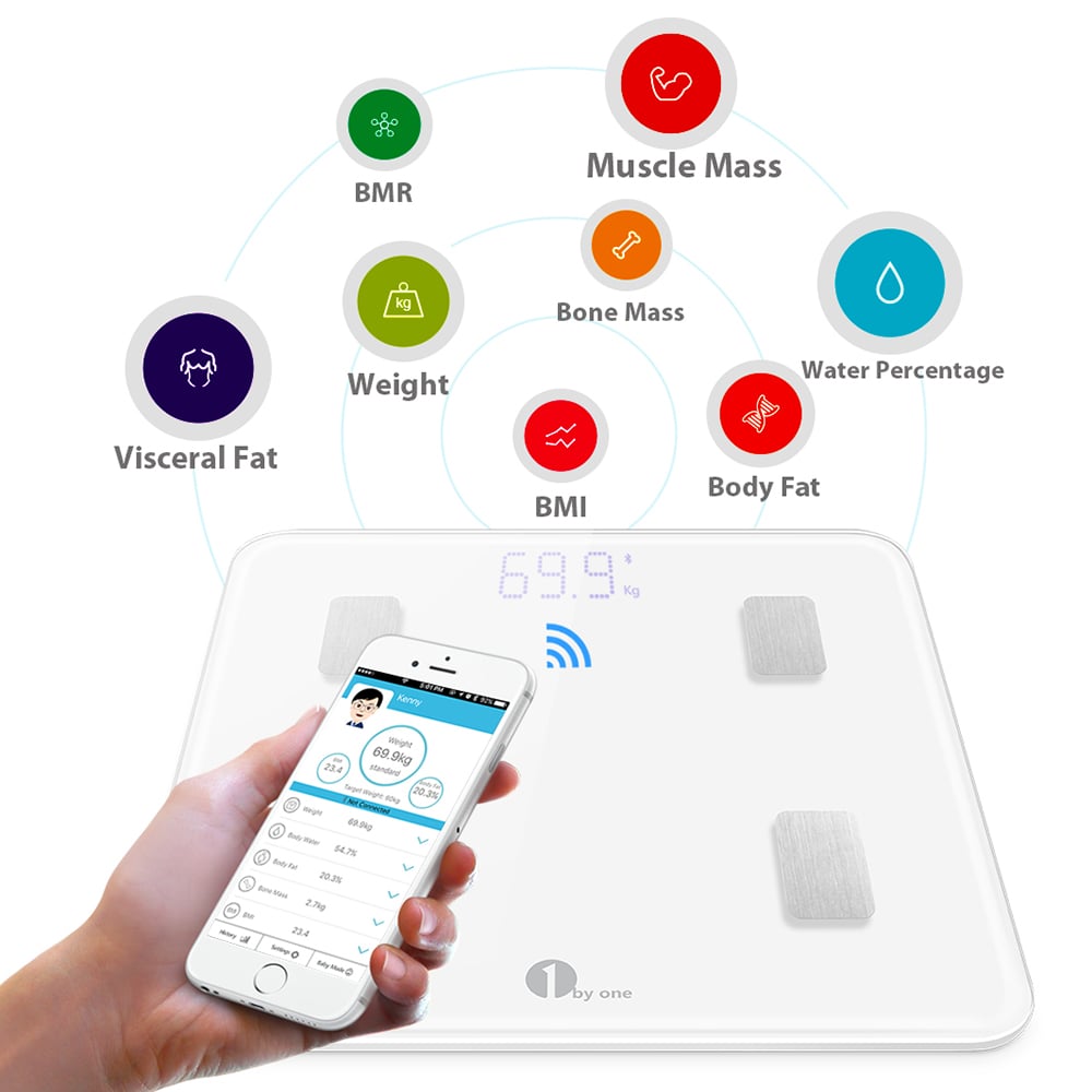 Digital Smart Wireless Body Fat Scale With IOS and Android App