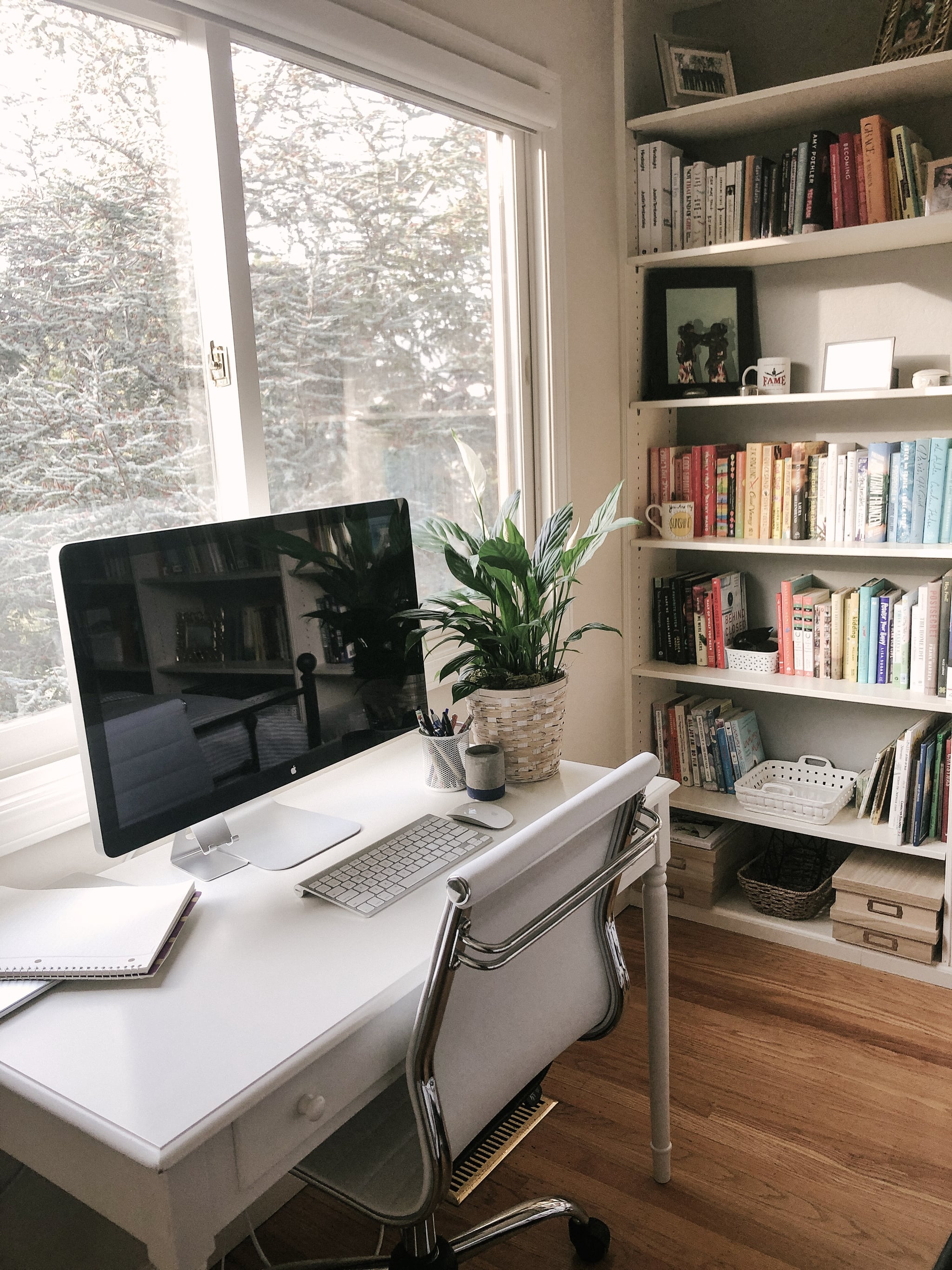 The Light and Bright Office | 10 POPSUGAR Editors Share How They're Making  It Work With At-Home Offices | POPSUGAR Home Photo 7