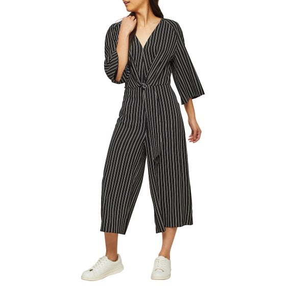 Miss Selfridge Stripe Knot Jumpsuit