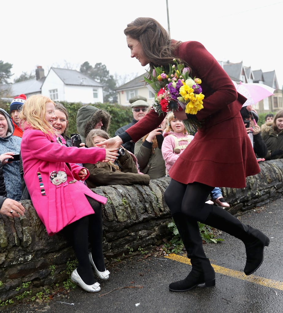 Kate Middleton in Caerphilly, Wales, February 2017