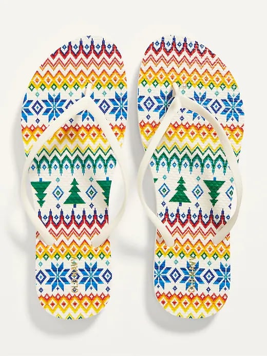 Old Navy Patterned Plant-Based Flip-Flop Sandals