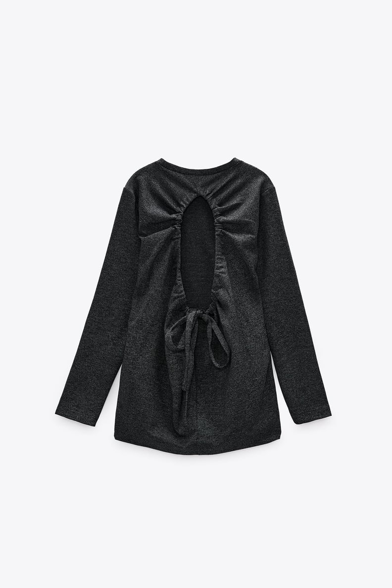 Zara Black Slit Sweatshirt