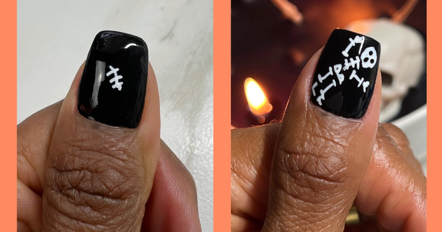 How to Do Skeleton Nail Art: Step by Step Photos