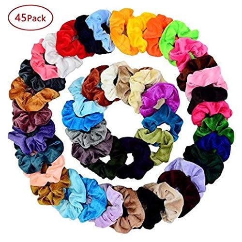 Chloven 45-Piece Hair Scrunchies Set