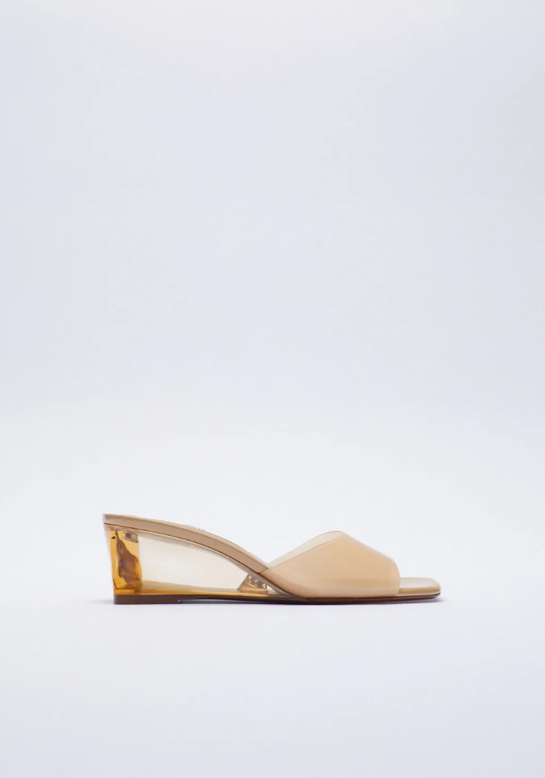 Zara Mini Vinyl Wedge Sandals