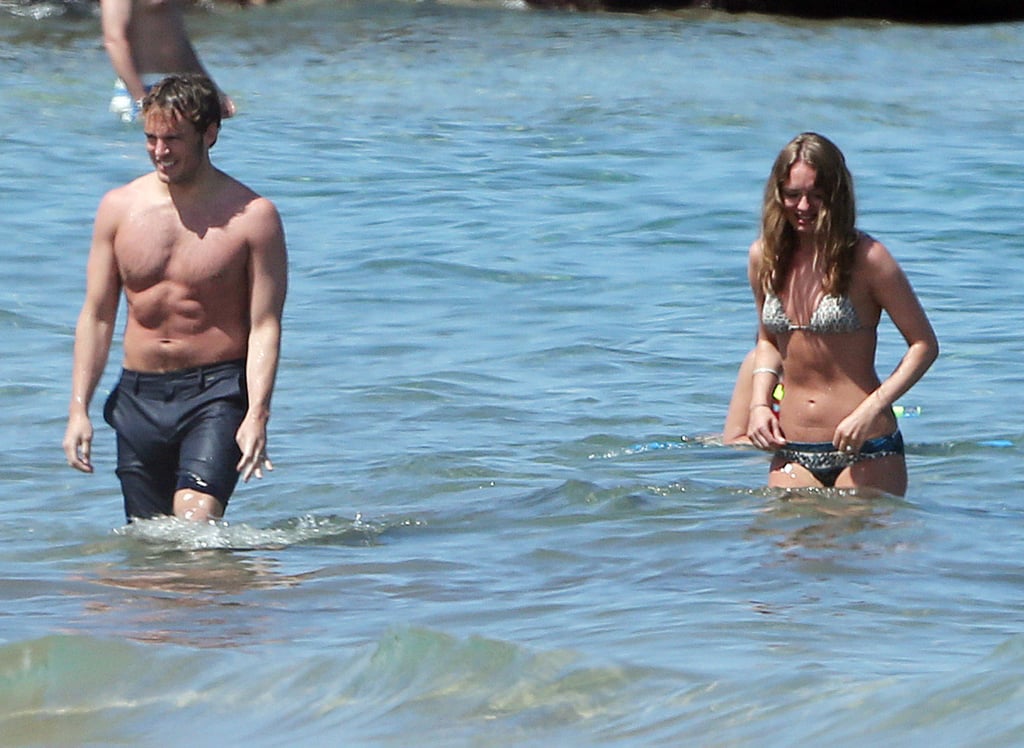 Sam Claflin Shirtless With Wife Lauren Haddock | Pictures