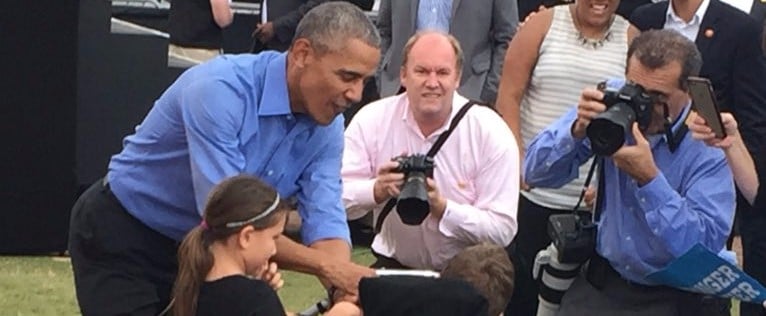 Boy With Cerebral Palsy Thrown From Trump Rally Meets Obama