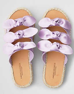American Eagle Outfitters Triple-Knot Flatform Espadrille Sandals