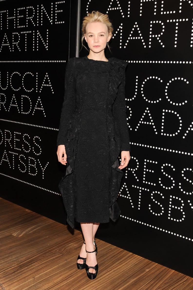 Carey Mulligan in Lace Prada at a 2013 The Great Gatsby Event