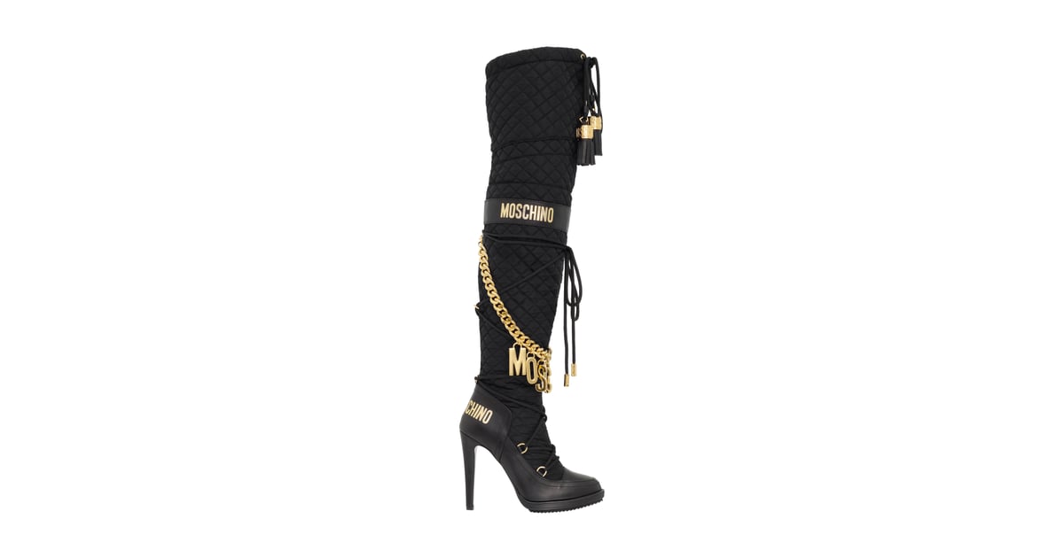 Moschino thigh high boots hot sale