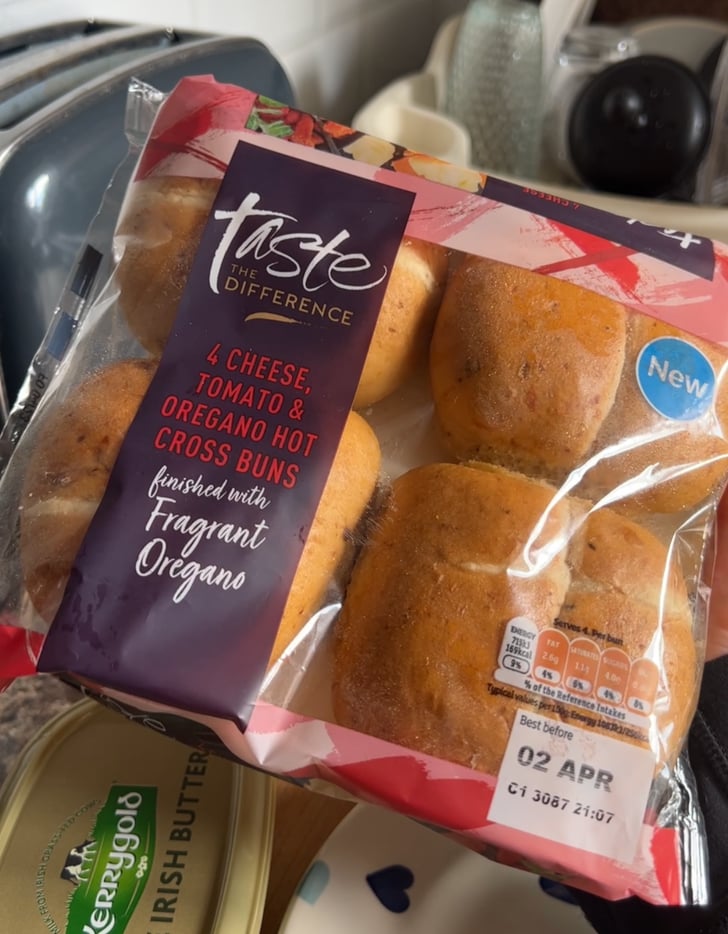 Sainsbury’s Cheese, Tomato, and Oregano Hot Cross Buns Easter 2023