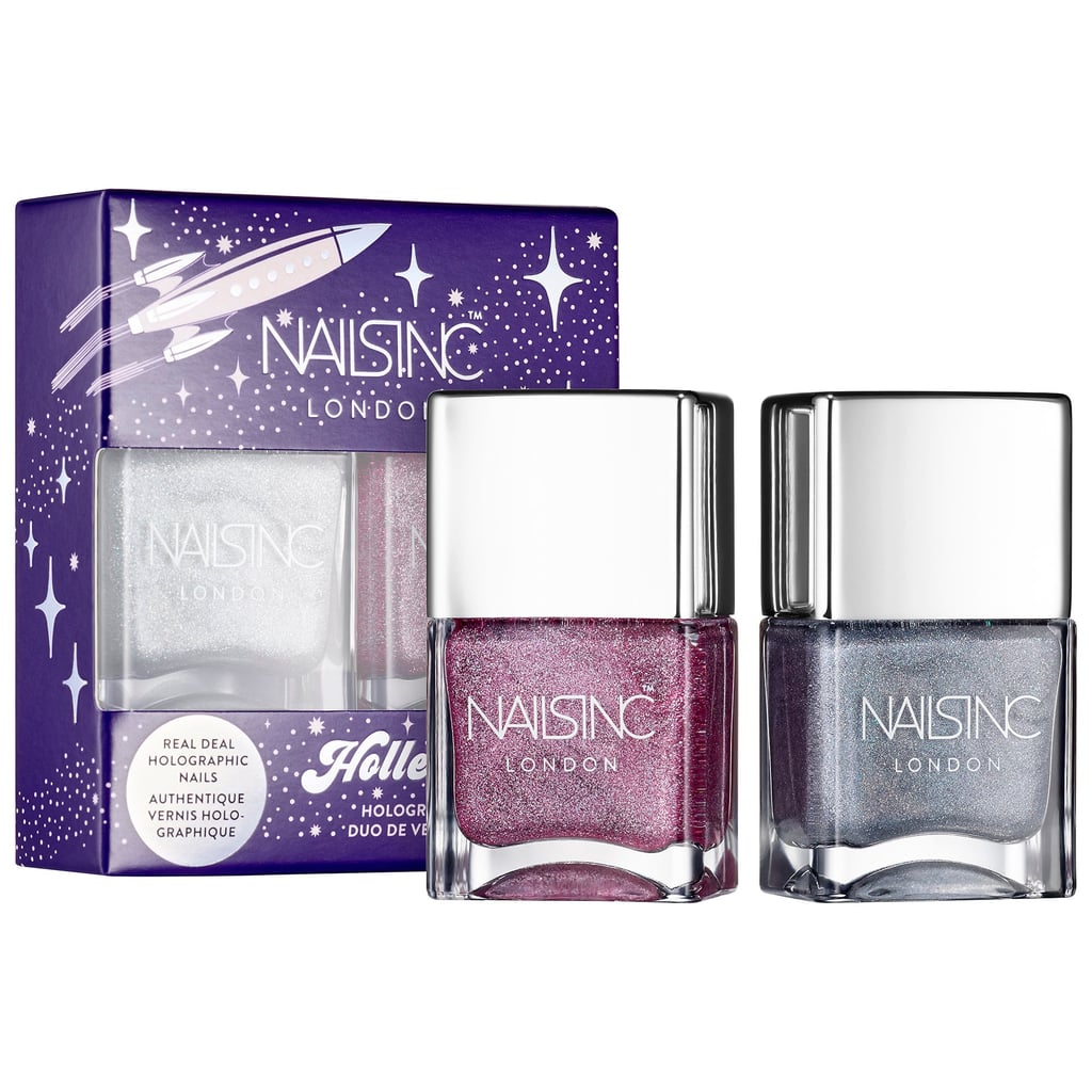 Nails Inc. Holler-Graphic Holographic Nail Polish Duo