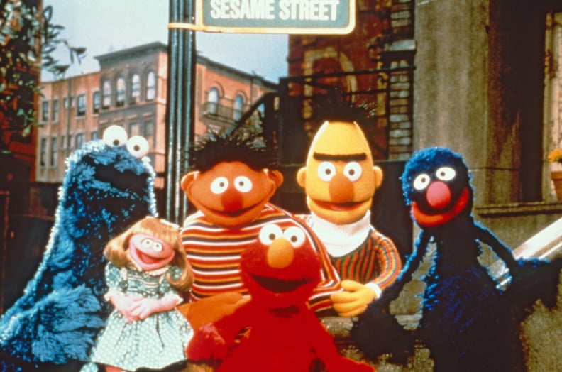 SESAME STREET, from left: Cookie Monster, Prairie Dawn, Ernie, Elmo, Bert, Grover, (premiered July 21, 1969). photo: CTW/Sesame Workshop / Courtesy Everett Collection