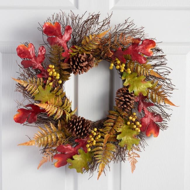 World Market Fall Fern Wreath Best Fall Wreaths POPSUGAR Home Photo 12