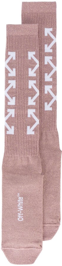 Off-White Arrow Glitter Socks