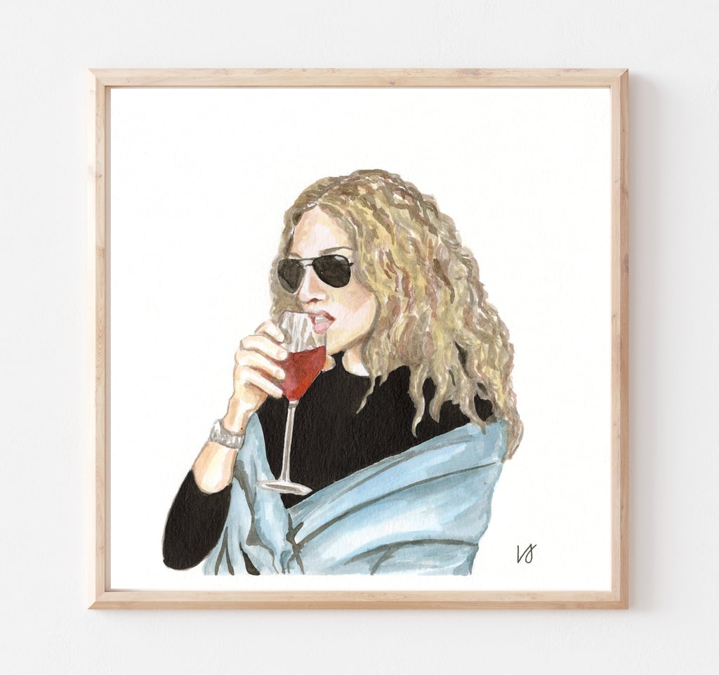 Carrie Bradshaw Drinking Wine
