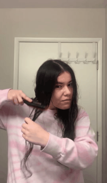 Step 2: Brush Out Your Hair to Distribute the Product
