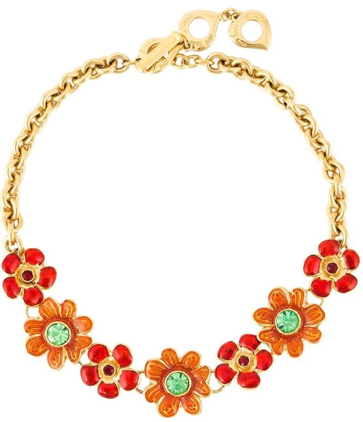 Yves Saint Laurent Vintage Floral Appliqué Necklace ($1,054)