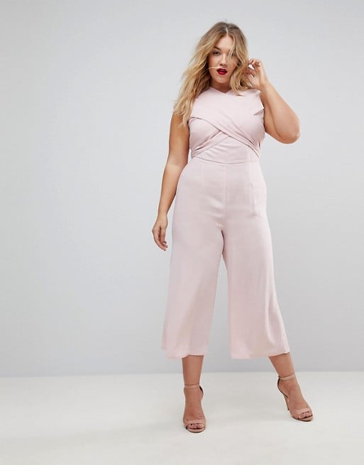 ASOS Curve Jumpsuit With Wrap Front and Tie Back
