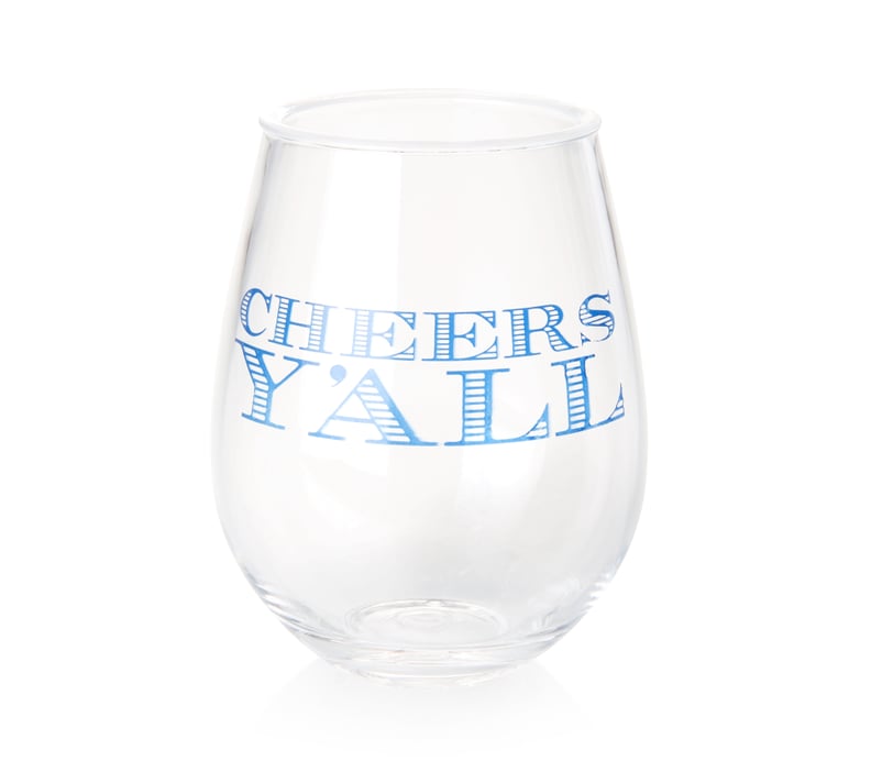 Cheers Y'all Acrylic Wine Glass