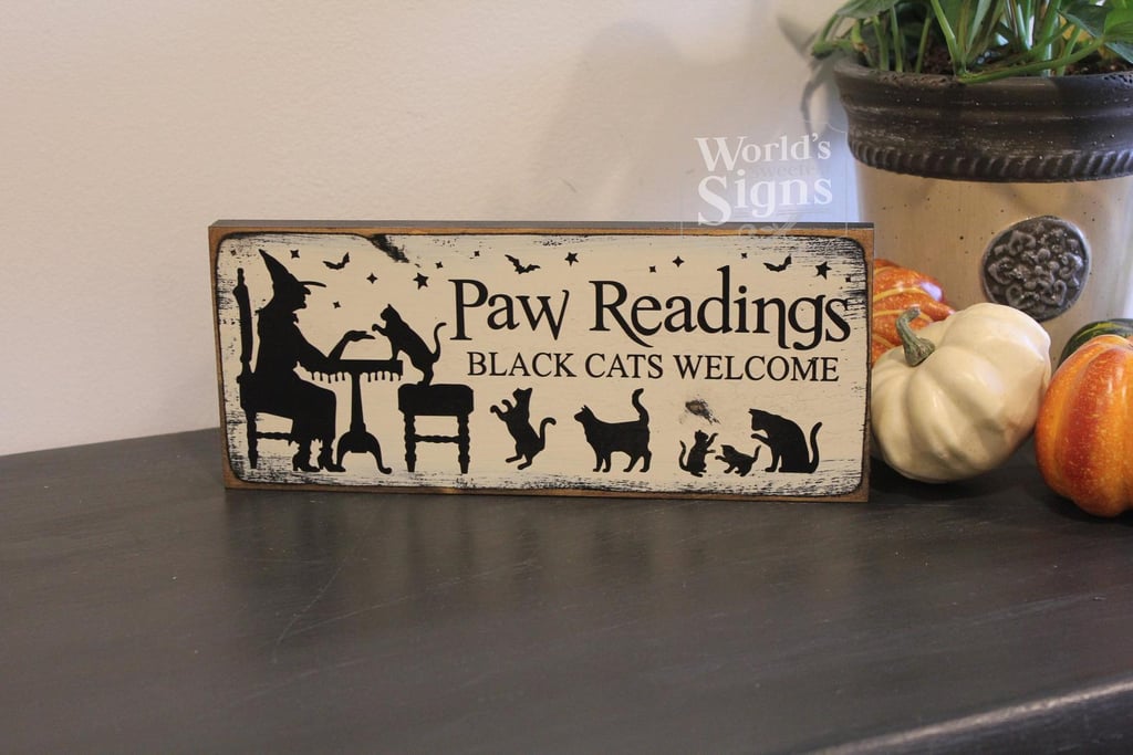 Halloween Paw Readings Sign