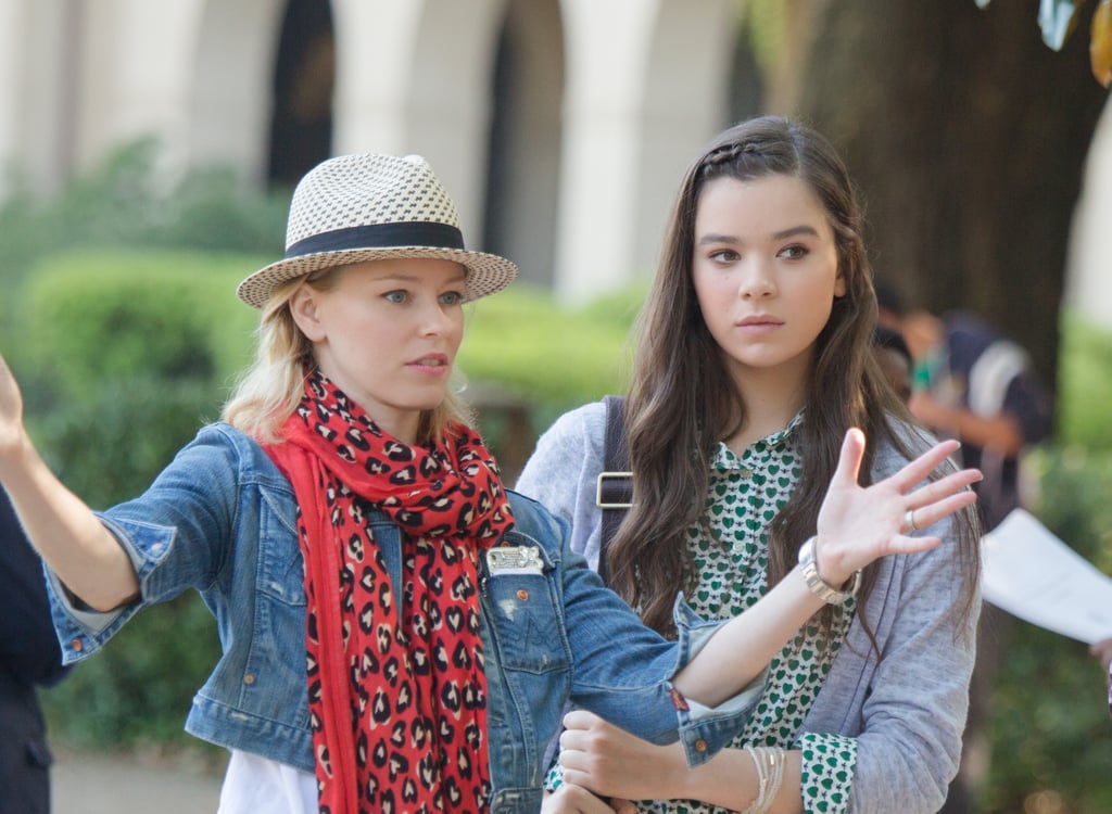 Banks directs a scene with Steinfeld.
