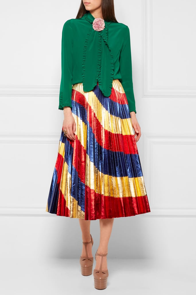 Gucci Pleated Metallic Leather Skirt ($6,990)