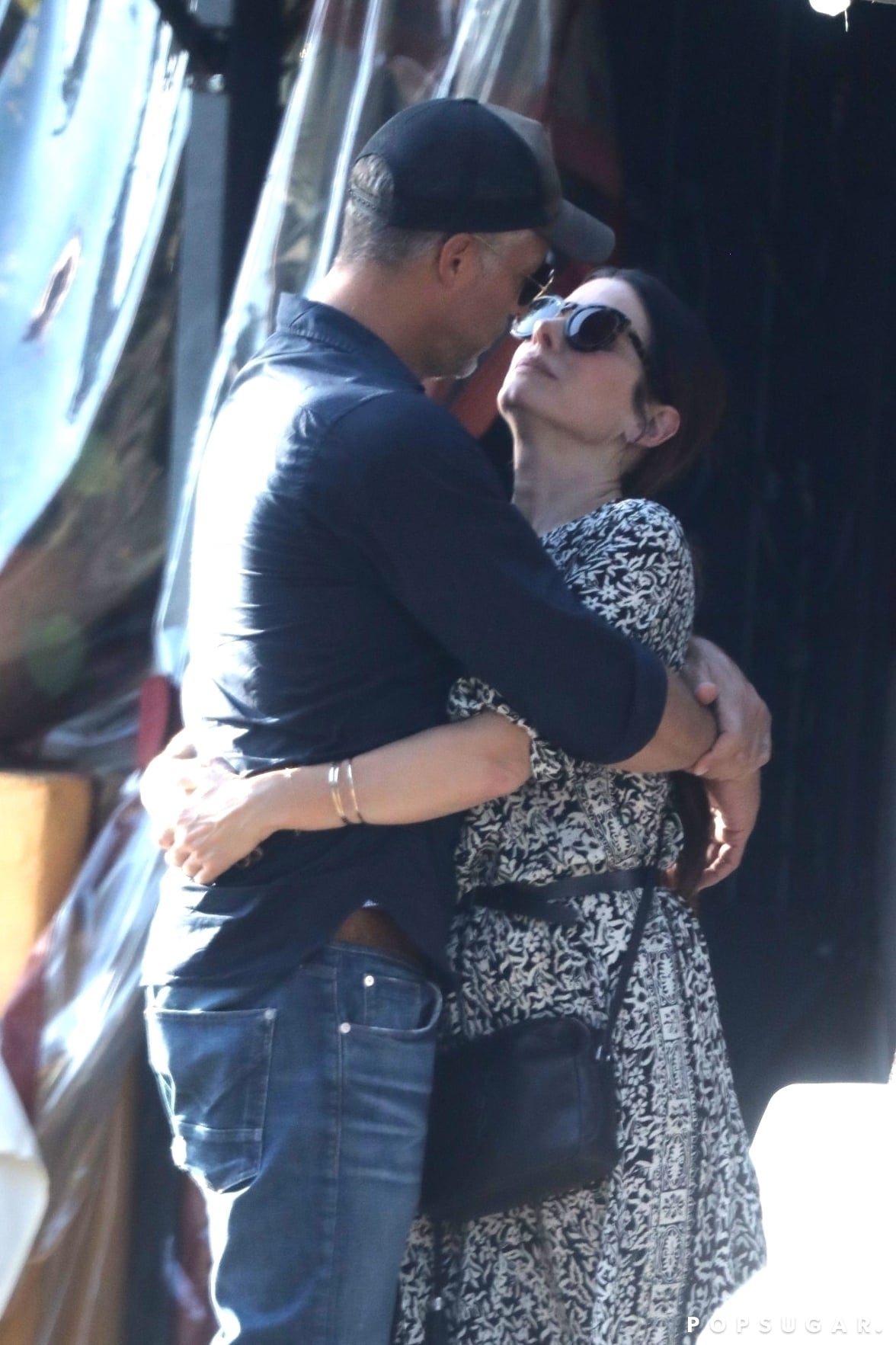 Sandra Bullock Kissing Bryan Randall In La October 2017 Popsugar Celebrity