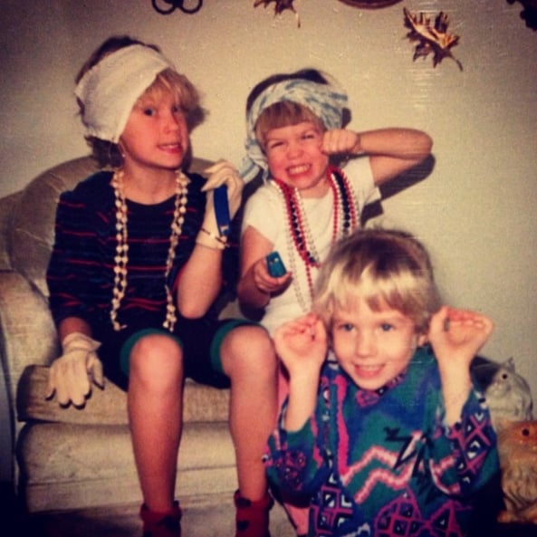 "Acting in one of our many theatrical productions, I'm surprised you all didn't see it, the reviews were exceptional. I played the evil fortune teller with the magic shell necklaces. #obviously #tbt"